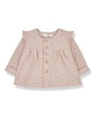 Nicola lichtroze blouse met lange mouwen van gerecycled materiaal
