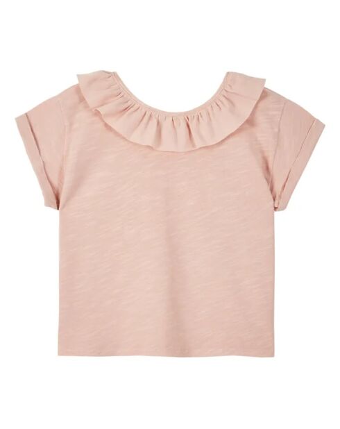 T-shirt in cotone a manica corta Flamé rosa pallido