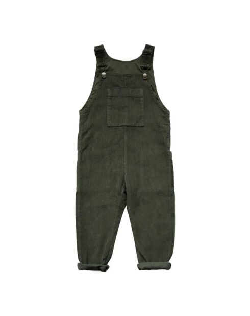 Tuta Wild & Free in cotone a costine verde