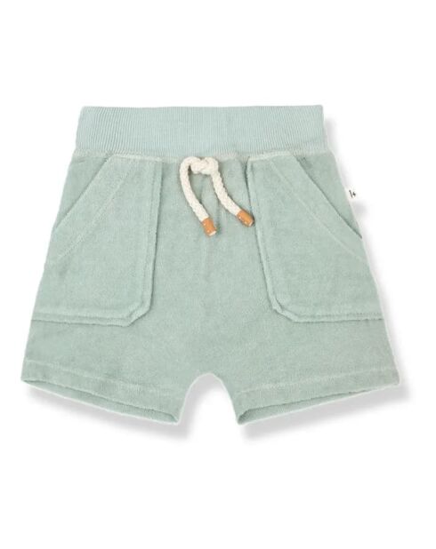 Lichtgroene katoenen korte broek van Jacob-badstof