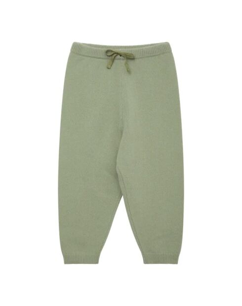 Pantaloni dritti Parakeet sage in lana