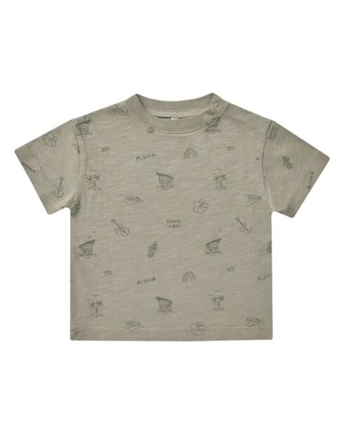 T-shirt Hawaii sage in cotone a manica corta