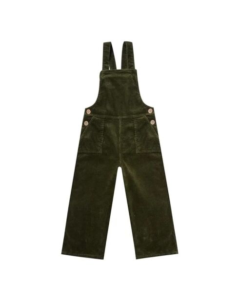 Salopette côtelé vert kaki