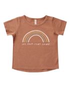 T-shirt in cotone a manica corta Rylee terracotta