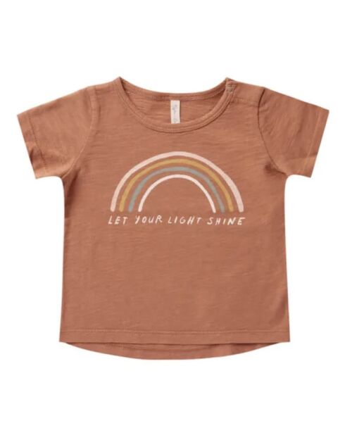 T-shirt in cotone a manica corta Rylee terracotta