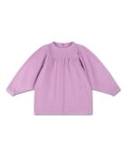 T-shirt in cotone a maniche lunghe con palloncino lilla
