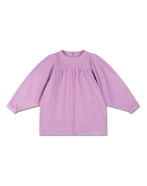 T-shirt in cotone a maniche lunghe con palloncino lilla
