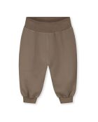 Joggers larghi in cotone color tortora