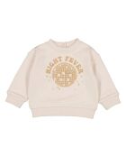 Felpa in cotone ecru con scollo rotondo Disco Jim