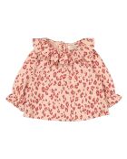 Blusa in cotone leopardato rosa chiaro Lilie a maniche lunghe