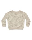 Cremefarbenes Sweatshirt aus Baumwolle mit Rundhalsausschnitt