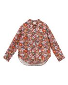 Blusa Elise Plum vintage de manga larga con estampado floral