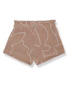 Shorts Graziella in cotone a fiori albicocca