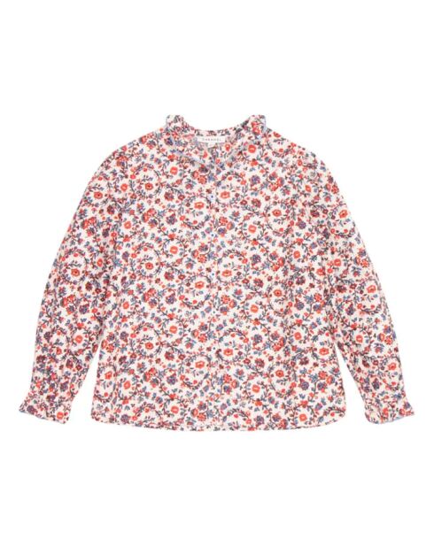 Blusa Madison ecru in cotone a manica lunga