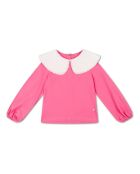 Blusa rosa in cotone a manica lunga