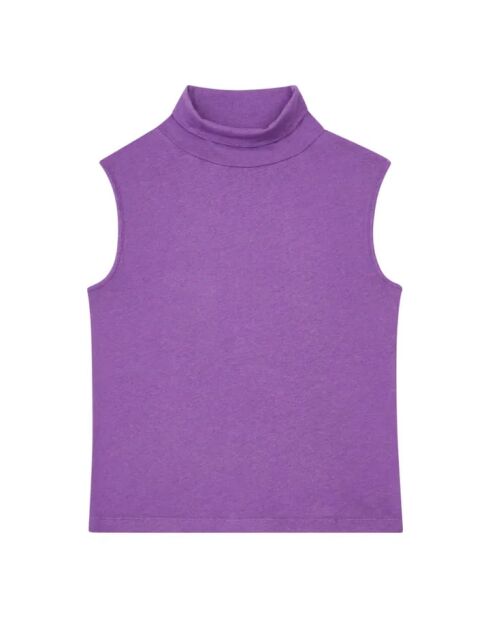 Violettes ärmelloses Baumwolltop