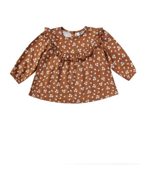 Blusa Victoria camel a maniche lunghe