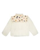 Cremefarbenes Fleece-Sweatshirt mit Sternmotiv Anaïs