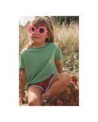T-shirt Mini Amore in cotone a manica corta verde acqua