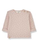 T-shirt Jutta rosa chiaro a manica lunga in materiale riciclato
