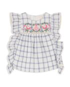 Blusa Mala blu in cotone a manica corta