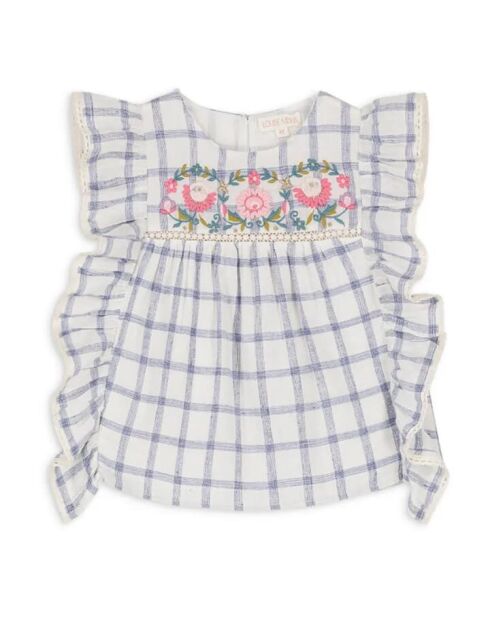 Blusa Mala blu in cotone a manica corta