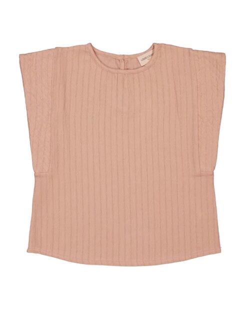 Blusa Antonine a maniche corte in lurex rosa