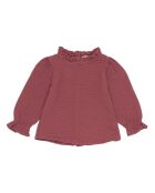 Blusa Julieta Responsible in cotone a maniche lunghe rosso lampone