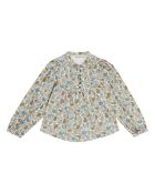 Blusa Lola ecru in cotone a manica lunga