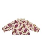 Blusa Agustine ecru in cotone a manica lunga