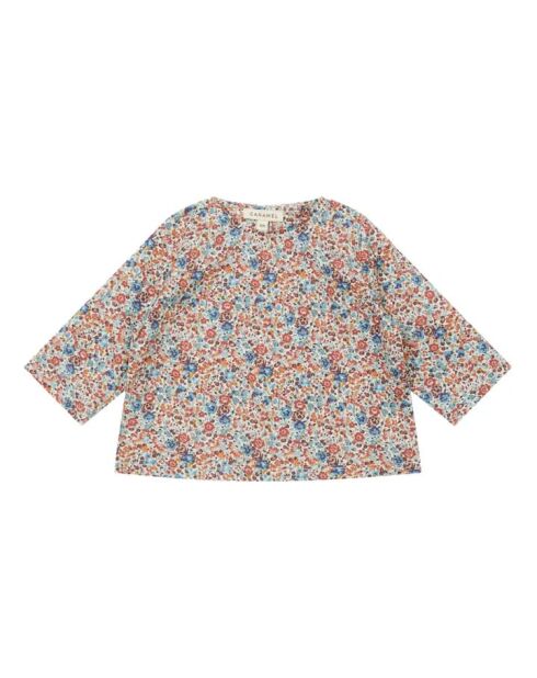Blusa Liberty Blenny in cotone a manica lunga blu