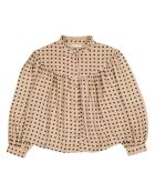 Blusa Martine a manica lunga in cotone rosa pallido