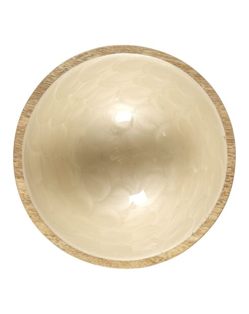 Set de 4 cuencos de mango Nerina beige - D. 15 cm