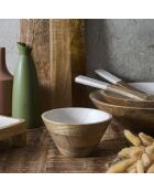 Set de 4 cuencos de mango Nerina beige - D. 15 cm