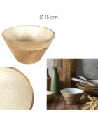 Set de 4 cuencos de mango Nerina beige - D. 15 cm