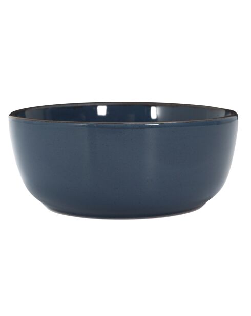 Juego de vajilla de 12 piezas de gres azul, 27,3 x 2,6 x 27,3 cm