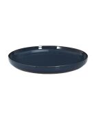 Juego de vajilla de 12 piezas de gres azul, 27,3 x 2,6 x 27,3 cm