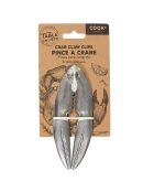 Juego de 4 garras de cangrejo plateadas, 13,5 x 1 x 5 cm