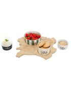 Tabla de aperitivos Bistrot France, color beige, 28 x 5,7 x 27 cm
