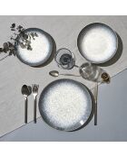Set da tavola 12 pezzi Elysia bianco grigio - 26,5 x 2,8 x 2,8 cm