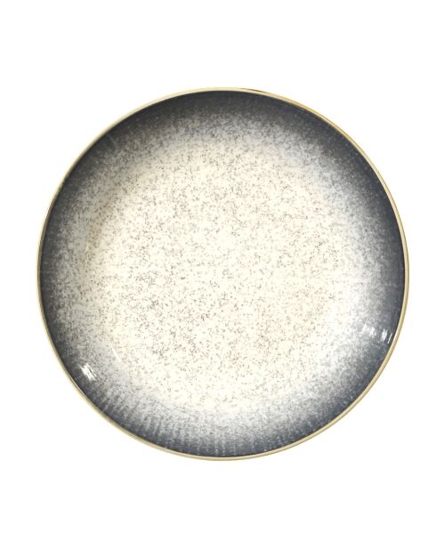 Juego de vajilla Elysia de 12 piezas blanco y gris, 26,5 x 2,8 x 2,8 cm