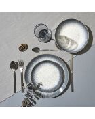 Set da tavola 12 pezzi Elysia bianco grigio - 26,5 x 2,8 x 2,8 cm