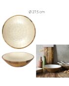 Lot de 2 saladiers en manguier Nerina marron/beige - D. 27,5 cm