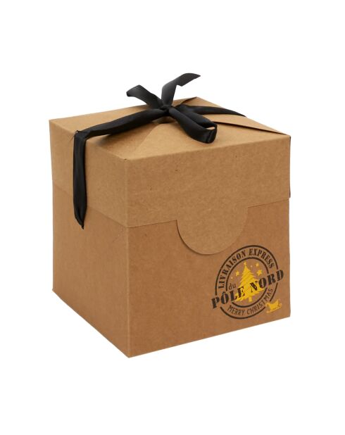 Set de 6 cajas de regalo de Navidad plegables, 13 x 13 cm