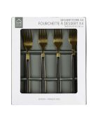 Lot de 4 fourchettes à dessert Charlotte noires - 15,5 x 1,2 x 1,2 cm