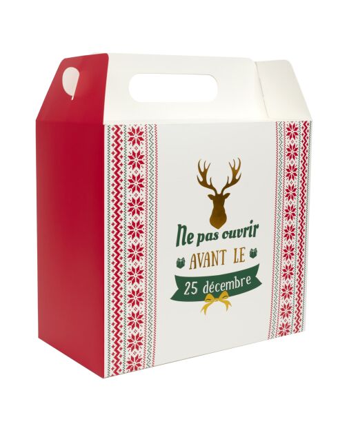 Set de 6 bolsas de regalo de Navidad plegables, 27 x 14 x 24 cm