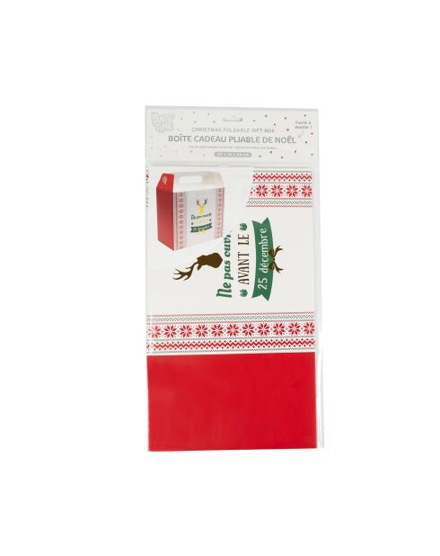 Set de 6 bolsas de regalo de Navidad plegables, 27 x 14 x 24 cm