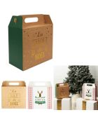 Set di 6 sacchetti regalo natalizi pieghevoli - 27 x 14 x 24 cm