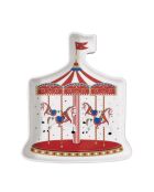 Christmas Wonderland Deko-Servierplatte aus Porzellan, mehrfarbig, 23,5 x 20 x 3,5 cm