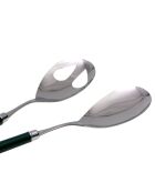 Lot de 2 services à salade en acier inoxydable Simple vert foncé - 25 x 5 x 4 cm
